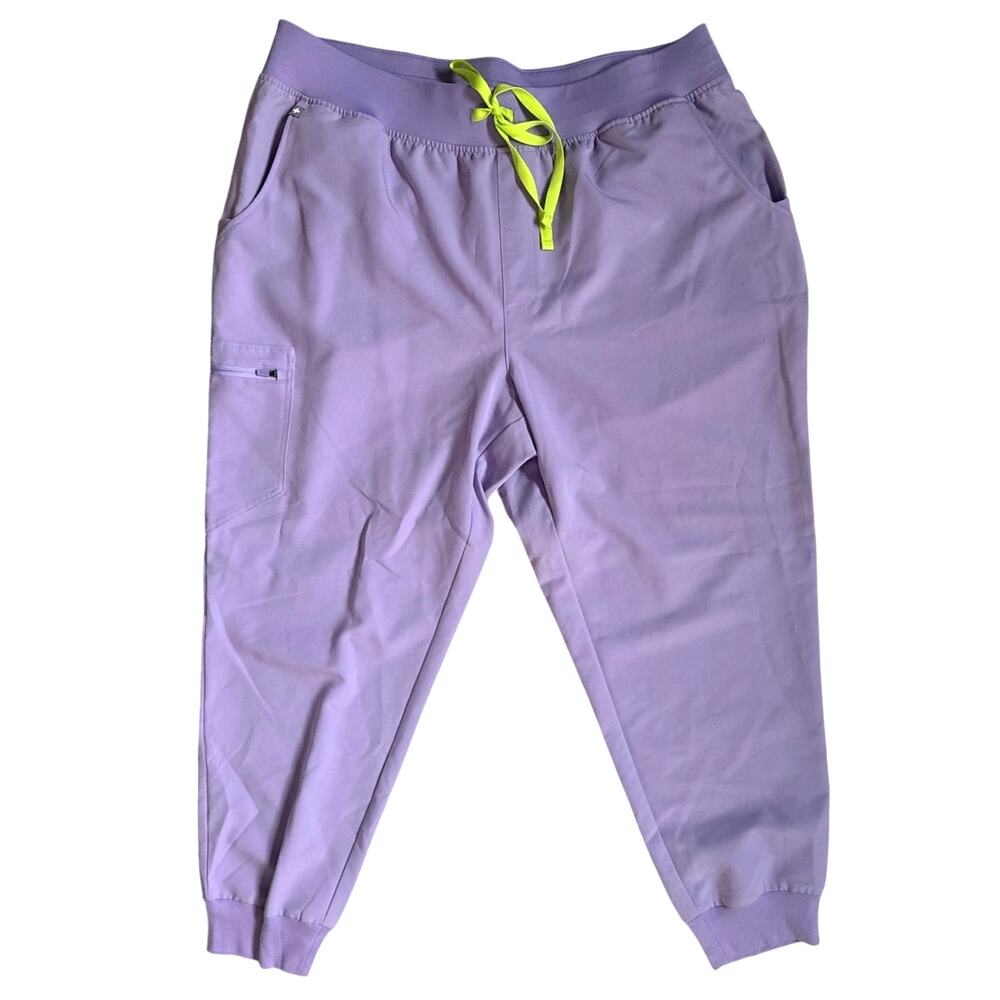 FIGS Zamora Jogger High Rise Scrub Pants in Lavender Dew Size 3XL NEW